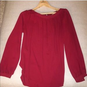 NWOT Ann Taylor Loft Maroon blouse